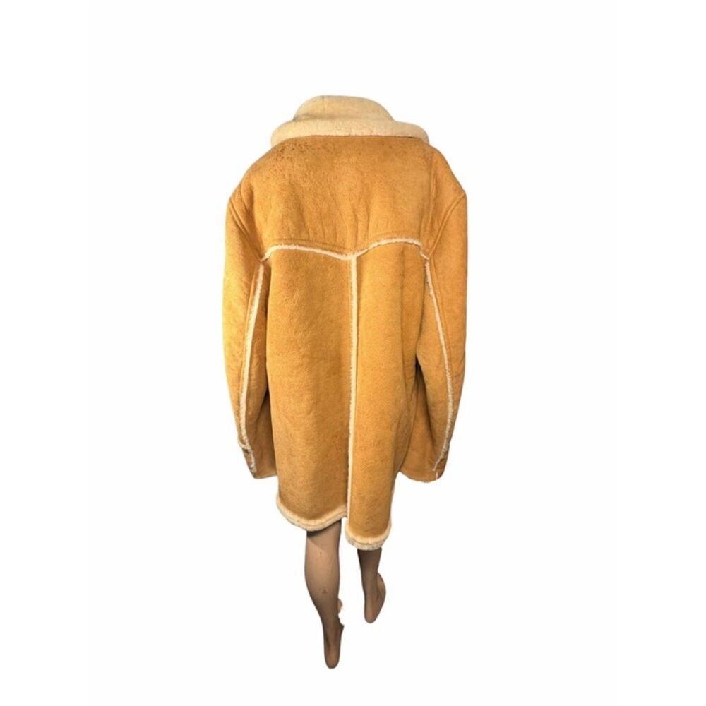 L.L.Bean Vintage Shearling Sheepskin Coat USA Made Men's XL - Picture 2 of 14